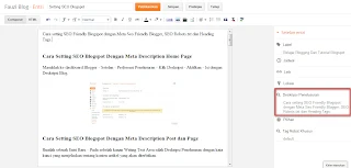 Setting SEO On Page Blogspot