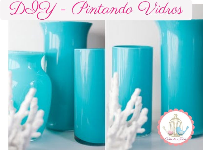 DIY Como Pintar Garrafas e Potes de Vidro