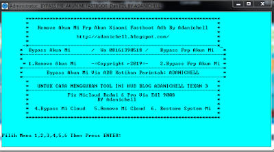 Fix Mi cloud Dan Frp Akun Redmi 6 Pro