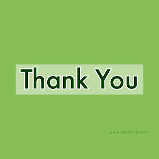 Thankyou greetings in light green shades