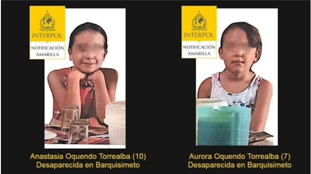 INTERPOL BUSCA A DOS NIÑAS DESAPARECIDAS EN EL ESTADO LARA