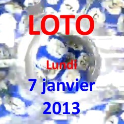 Résultat du LOTO - tirage du lundi 7 janvier 2013