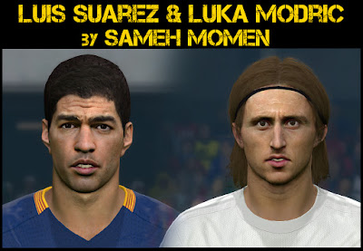 PES 2016 Suarez & Modric faces by Sameh Momen