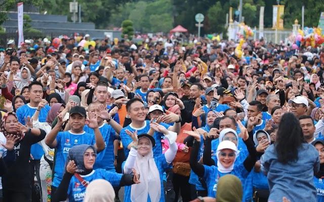Ribuan Masyarakat Pekanbaru Meriahkan Fun Walk Polda Riau, Ada yang Dapat Motor