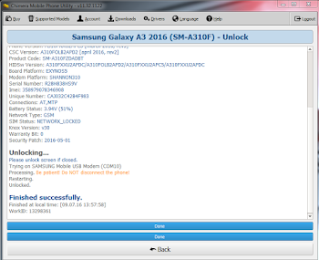 Samsung Galaxy A3 (A310F) unlock ok 