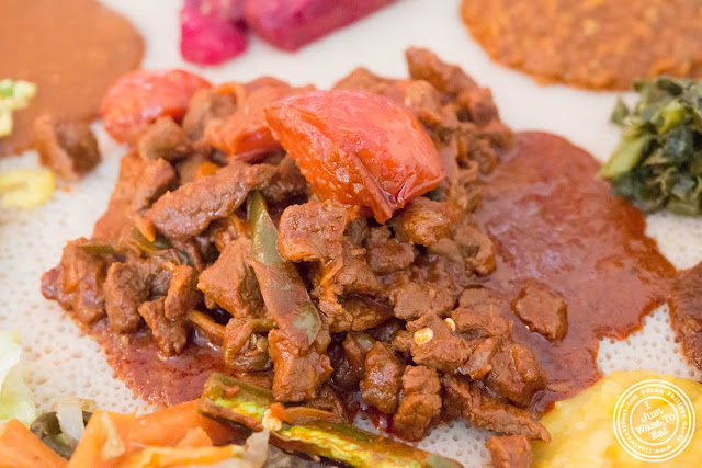 image of special tibs at Awash Ethiopian restaurant in Brooklyn, New York