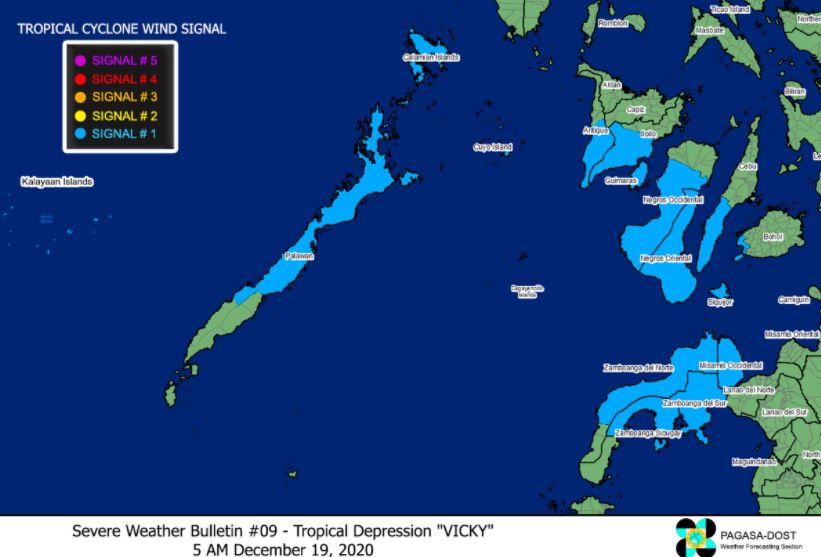 'Bagyong Vicky' PAGASA weather update December 19, 2020