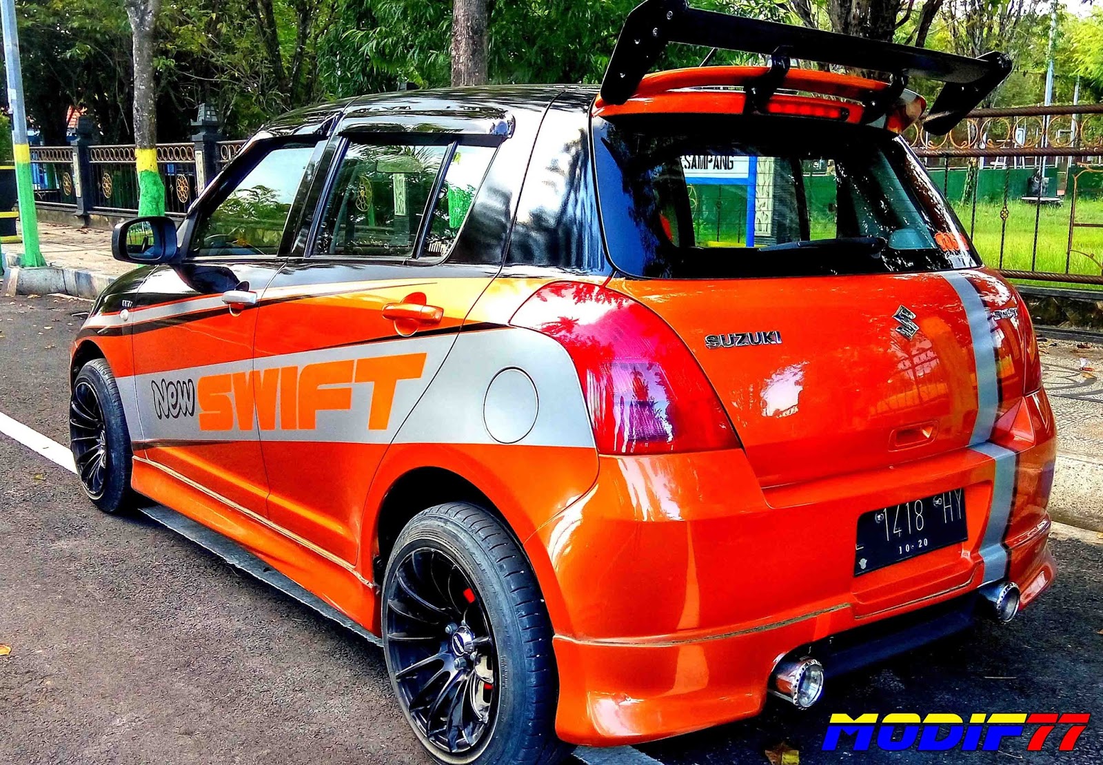 Modifikasi Suzuki Swift Brown Toger BKLN MODIF 77