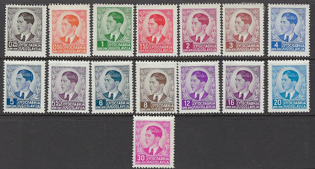 Yugoslavia 1939 King Peter II definitives