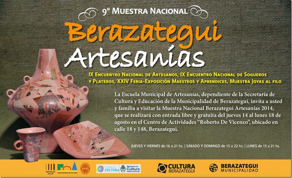 MUESTRA NACIONAL DE ARTESANIAS BERAZATEGUI. 1er. Premio Nacional en Fieltro " Presente "