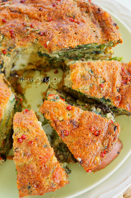 Spinach, Rocket Savory Cake