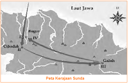 Peta Kerajaan Sunda - Kerajaan Sunda (Letak, Raja-Raja, Sumber Sejarah, Runtuhnya Kerajaan Sunda)