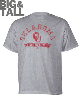 Big and Tall Oklahoma Sooners Faded Distressed T-Shirt