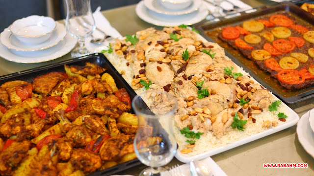 شوفو شو حضرنا لضيوفنا 3 اصناف من الطعام رز و دجاج - كبابة بصينية - دجاج مع البطاطا في الفرن