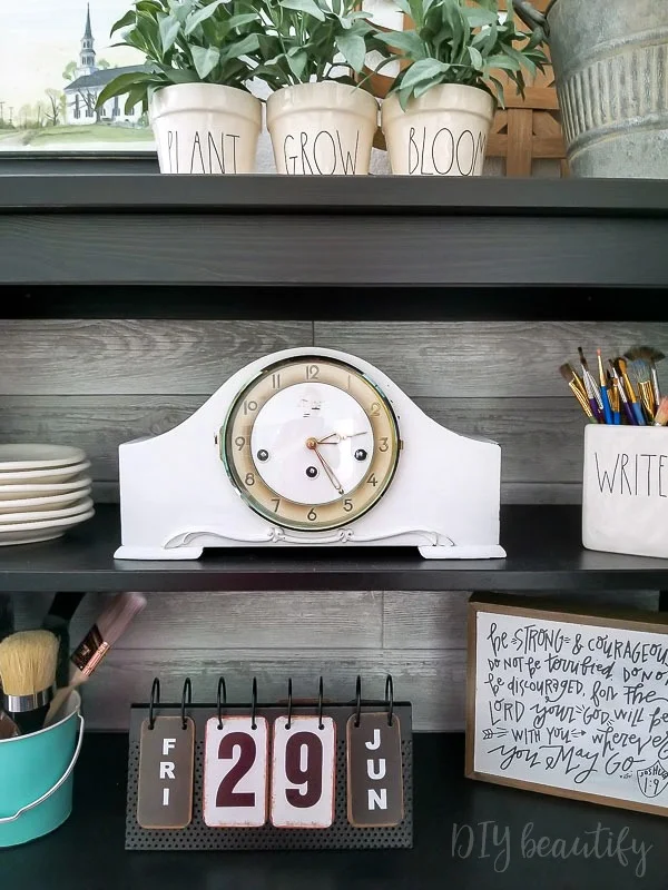 vintage mantle clock makeover