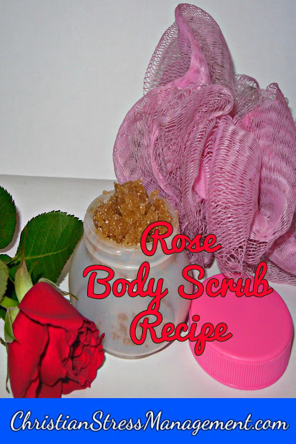 Natural rose body scrub recipe for stress management