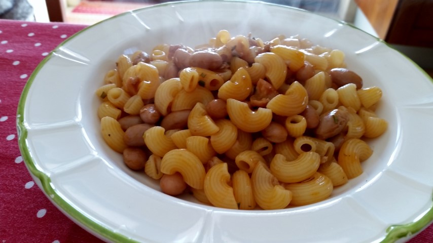 Chifferi rigati coi fagioli borlotti