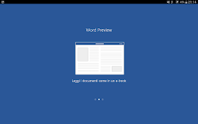 seconda schermata del tutorial iniziale di word per tablet 