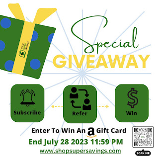 "💥 Win a $25 Amazon Gift Card just by subscribing and referring! It's your time to shine! Join our Subscribe, Refer, and Win contest and get ready for some amazing rewards! #WinBig #AmazonGiftCard #SubscribeReferWin" https://www.shopsupersavings.com/post/unleash-the-power-of-subscription-refer-and-win-in-our-epic-july-giveaway-shopsupersavings  #ShopTilYouDrop #TopDeals #DealoftheDay #ClearanceSale #TechSavings #ShopSmart #UnbeatablePrices #dealweek #markdown #deals #couponcommunity  #deals #onlineshopping : #TargetCircleWeek #DealsandDiscounts #SaveBig #ShoppingEvent #BargainHunters #SavvyShoppers #fyp  #WalmartPlusWeek #IncredibleDeals #ExclusiveBenefits #SavingsandPerks #deals #fyp #latinareddick #shopsupersavings