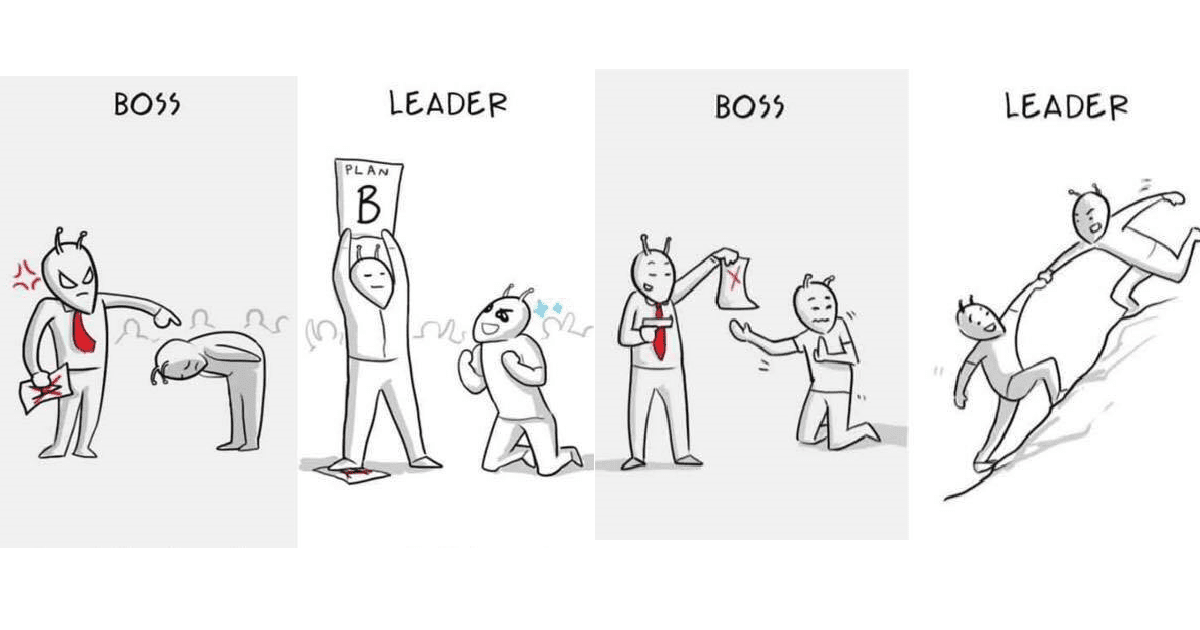 7 Pictures That Depict The Differences Between A Boss And A Leader