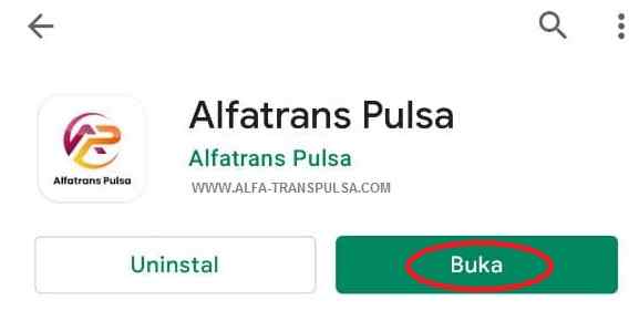 Buka Aplikasi Alfatrans Pulsa
