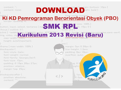 KI KD Pemrograman Berorientasi Obyek SMK RPL K13 Revisi