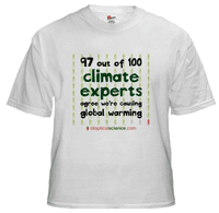 T-Shirt: 97% of climate experts agree we're causing global warming