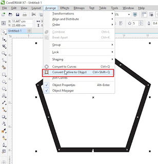 Cara Convert Outline menjadi Object Pada CorelDRAW