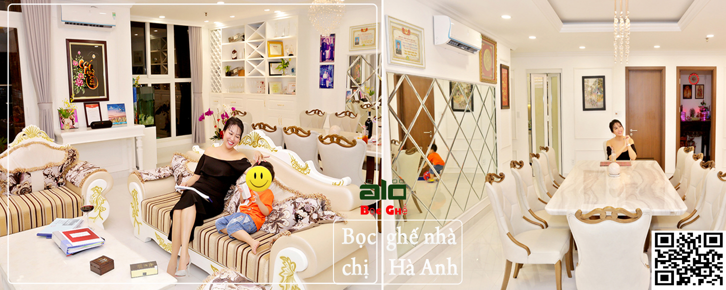 bọc ghế nhà chị hà anh