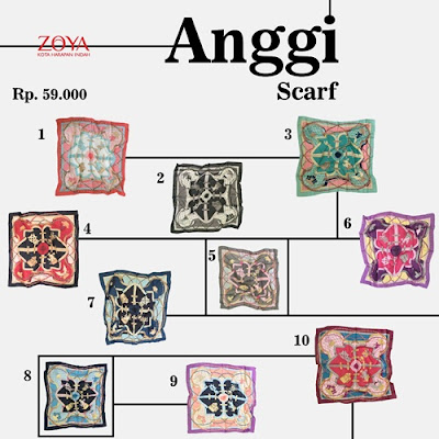 scarf zoya, segiempat zoya, kerudung zoya terbaru, koleksi terbaru zoya 2018