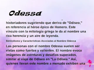 ▷ Significado del nombre Odessa