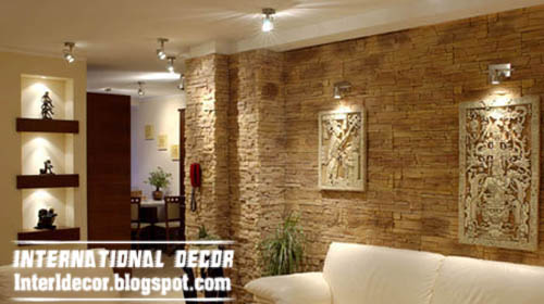 wall decor ideas images Interior Stone Wall Tile | 500 x 280