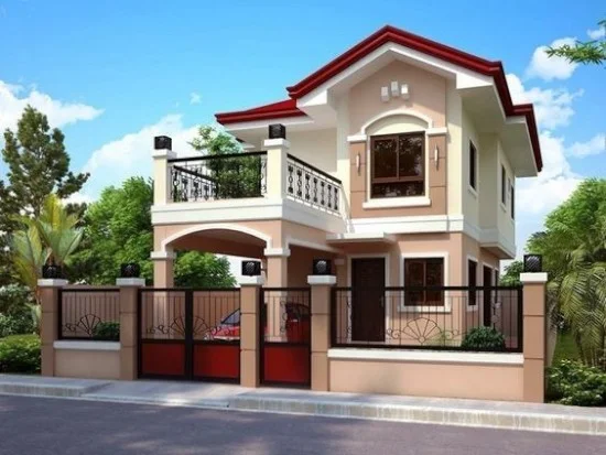 rumah dengan model balkon terbuka