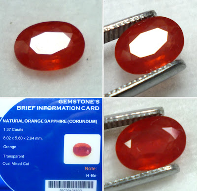 Jual Batu Permata Orange Sapphire Berkualitas-Harga Murah 043