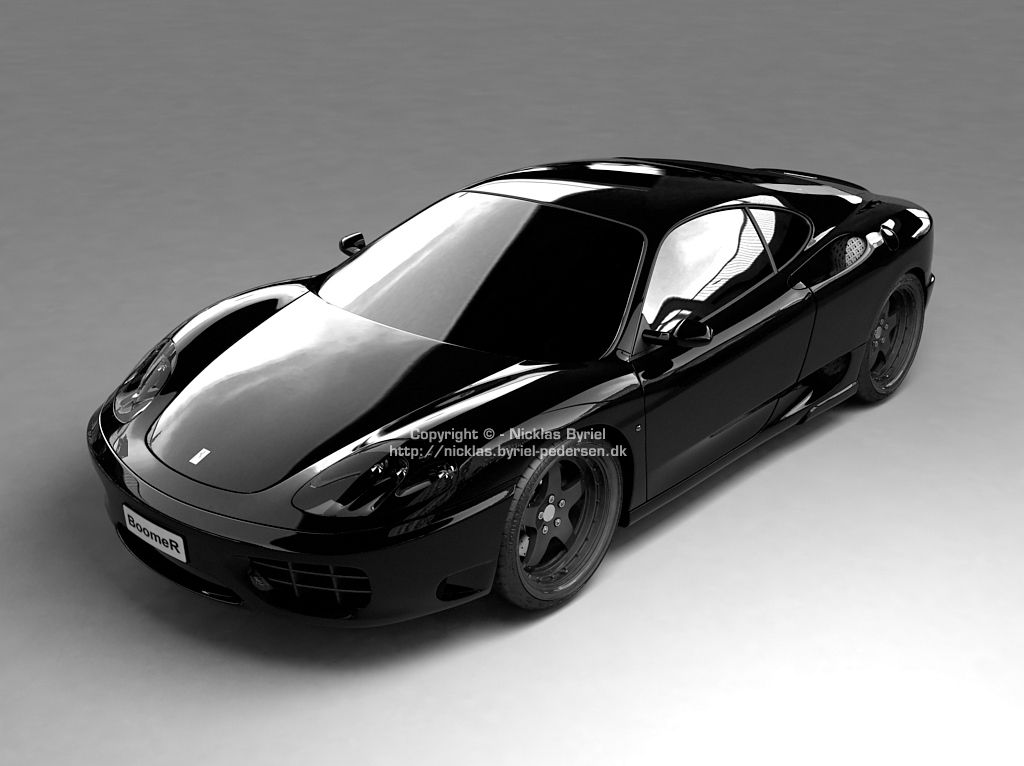 black ferrari sports car