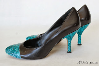 glitter heels diy