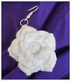Irish lace ear ring, Crochet Irish lace pattern