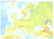 En el siguiente mapa mudo localiza: A) Penínsulas: P. Ibérica, P. Itálica, . (mapa fisico europa mudo)