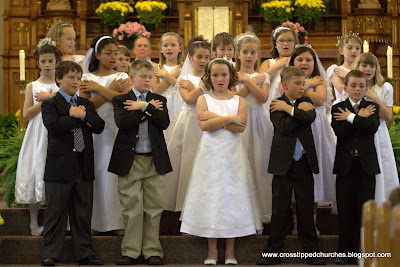 Children Singing in First Communion Service