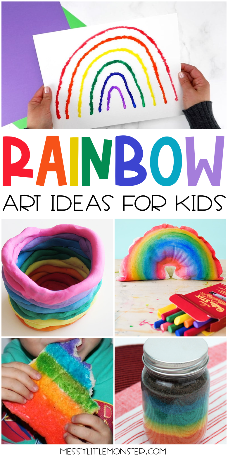 Rainbow art ideas for kids. Easy rainbow art projects and fun rainbow painting ideas.