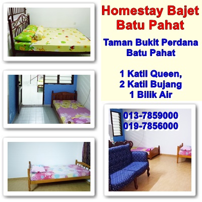 Homestay Bajet Batu Pahat di Taman Bukit Perdana, Batu 