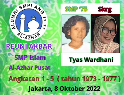 Badge Tyas Wardhani Alumni SMPI Al-Azhar '75 dan Skrg 2022