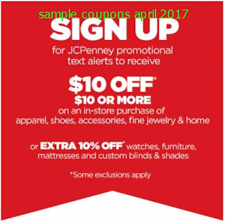 JCPenney coupons april 2017