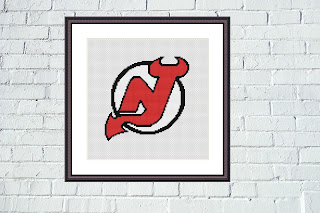 New Jersey Devils cross stitch pattern - Tango Stitch