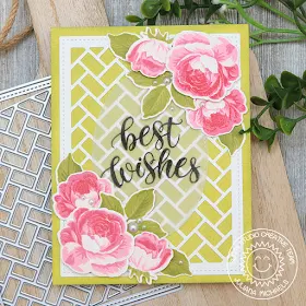 Sunny Studio Stamps: Frilly Frame Dies Potted Rose Everything's Rosy Stitched Oval Dies Everyday Card by Juliana Michaels