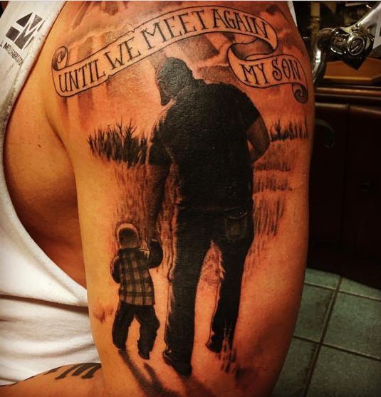 150+ Cool Father Son Tattoos Ideas (2020) Symbols, Quotes & Baby ... - Elegant%2Bfather%2Bson%2Btattoos