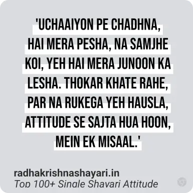 Best Single Shayari Attitude In Hindi