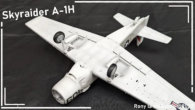 Maquette du A-1H Skyraider de Tamiya au 1/48.