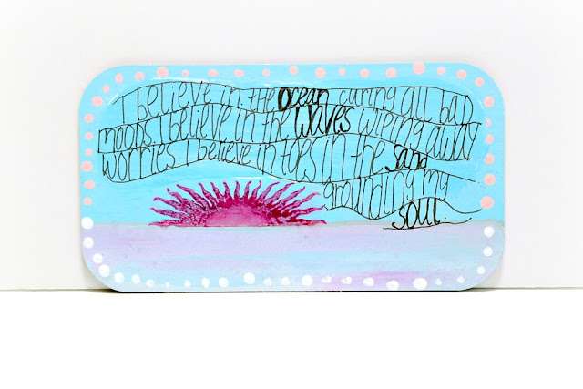 Ocean Sunrise Mixed Media Board by Dana Tatar for Tando Creative