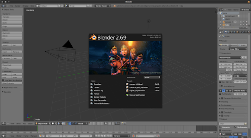 Blender 2.69 running on Xubuntu 13.10.